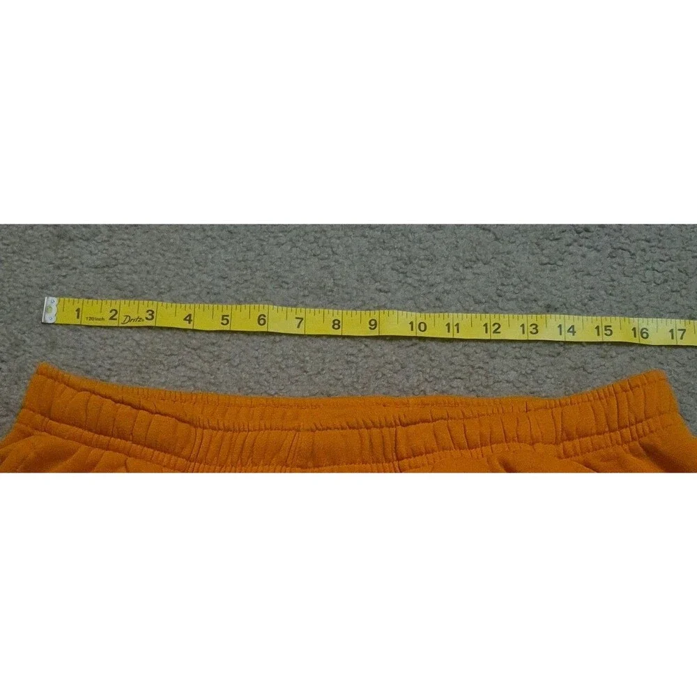 Nike Sportswear Just Do It Orange Fleece Shorts Mens Size Large
